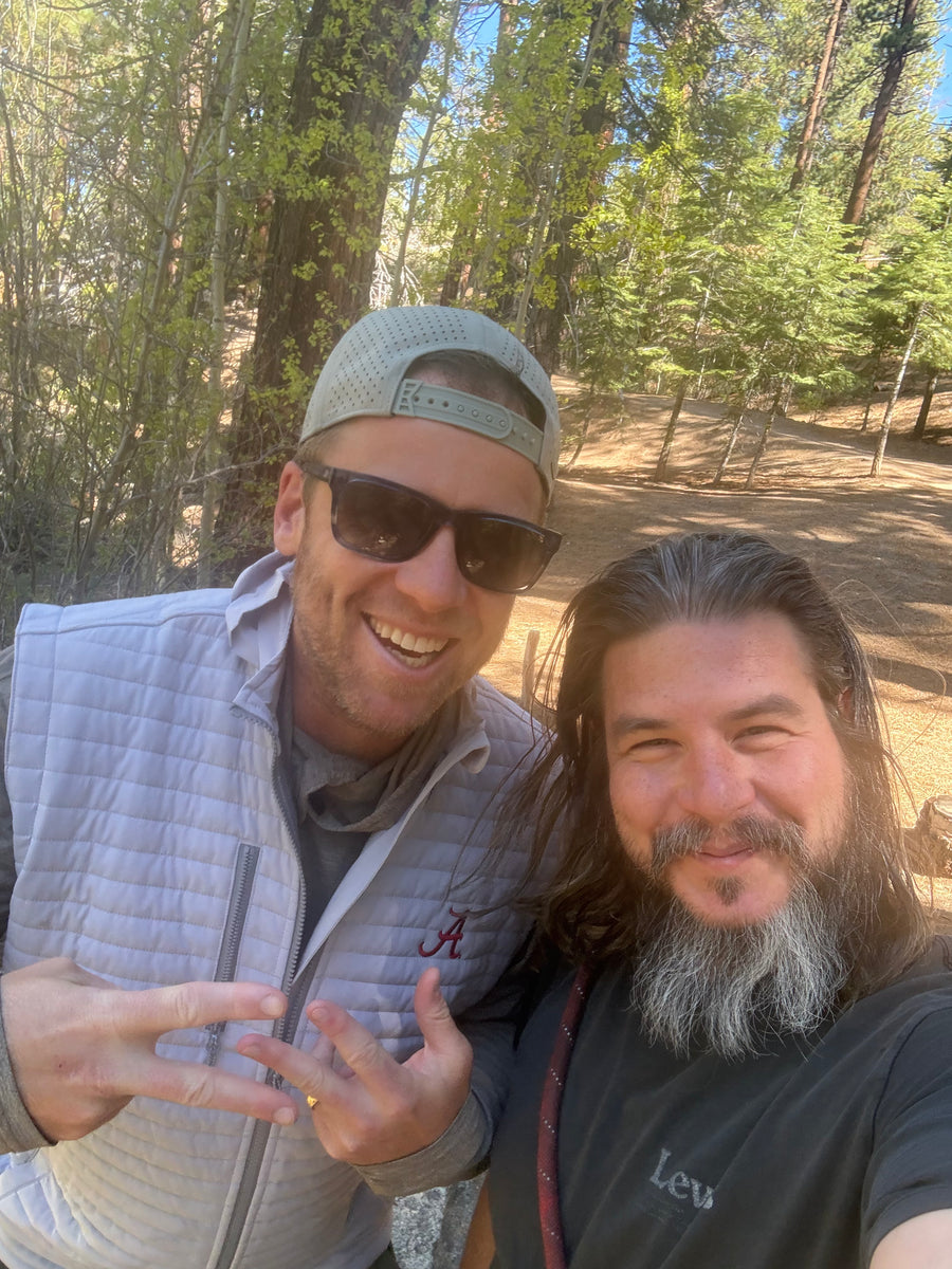 Selfie of the two founders in Tahoe