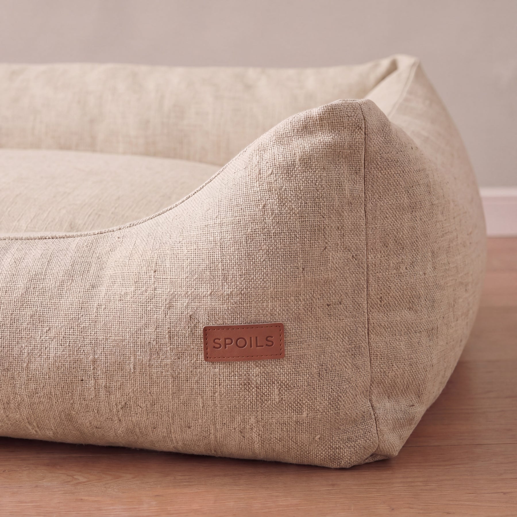 Bone Linen | detail label fabric